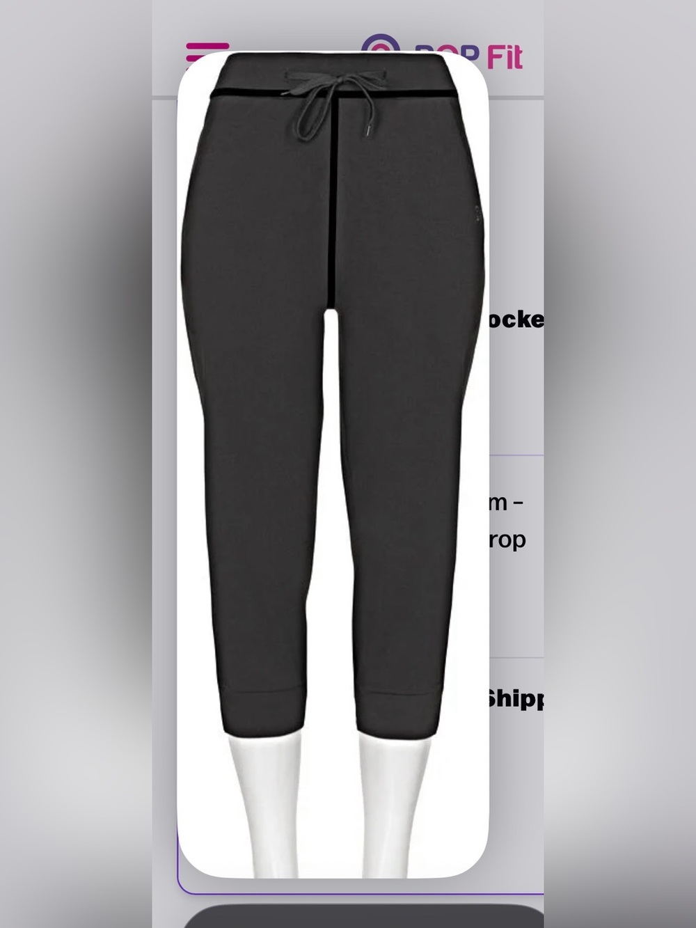 Pop Fit Cropped Joggers